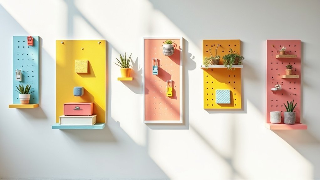 organize office with pegboards