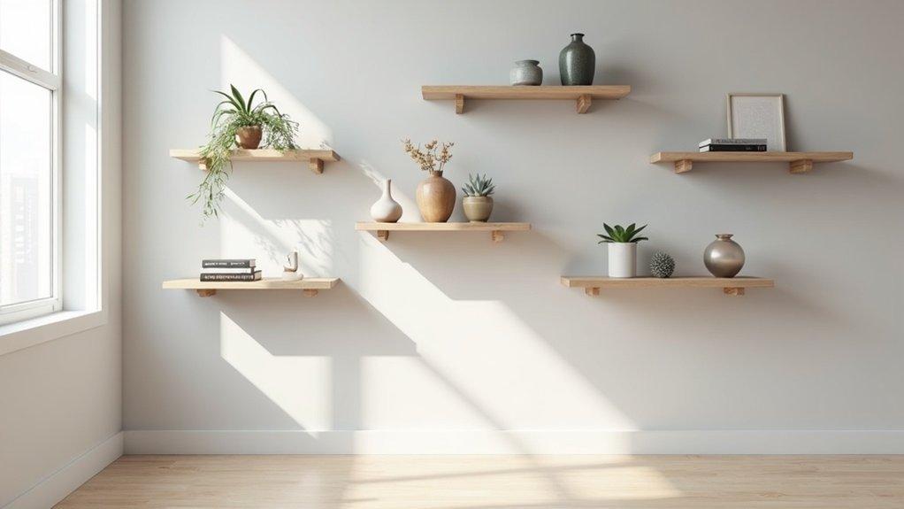 screwless wall shelves installation
